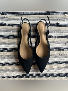 Schutz Boris Nubuck Slingback Flats
